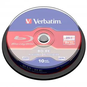 Verbatim BD-RE, Single Layer ScratchGuard Plus, 25GB, cake box, 43694, 2x, 10er Pack, für Datenarchivierung